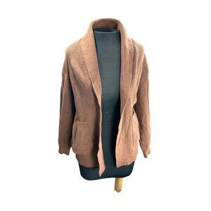 A New Day Womens Brown Open Front Cardigan Sweater S